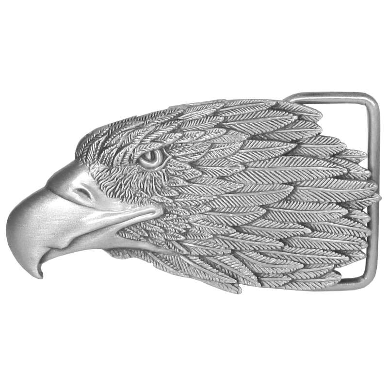 Eagle Profile Antiqued Belt Buckle