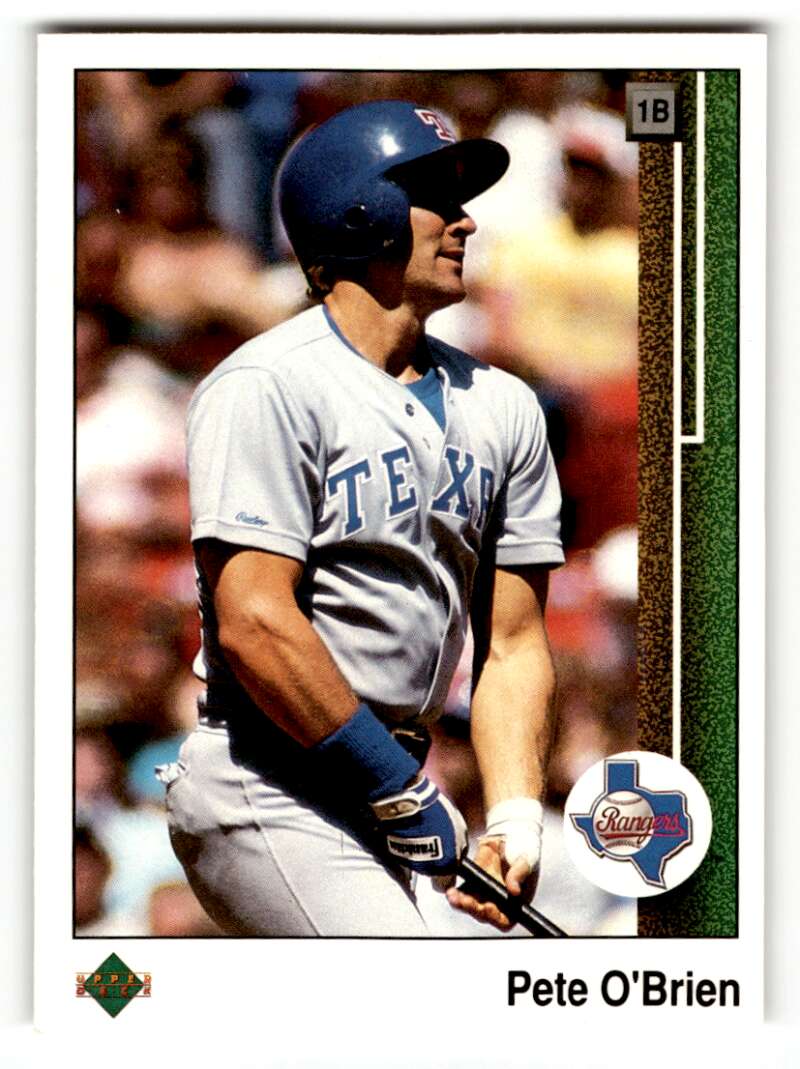 1989 Upper Deck #54 Pete O'Brien    Texas Rangers Baseball Cards EX/NM