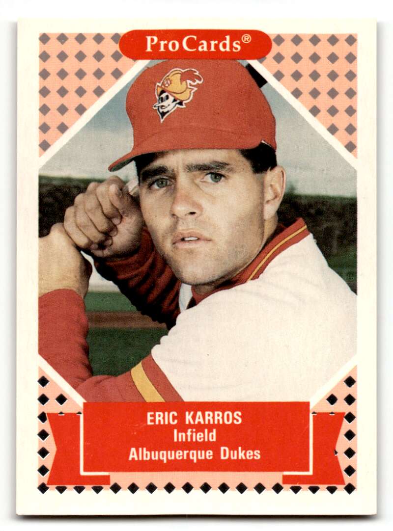 1991 ProCards Tomorrow's Heroes #240 Eric Karros    Albuquerque Dukes Baseball Cards EX/NM