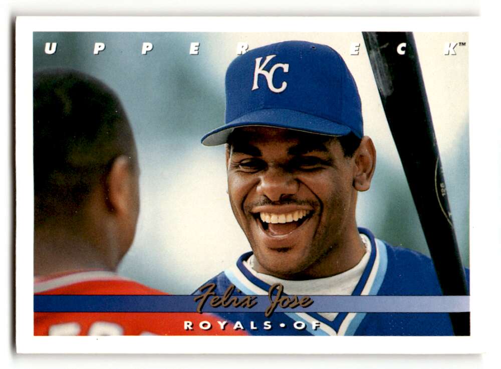 1993 Upper Deck #542 Felix Jose    Kansas City Royals Baseball Cards EX/NM